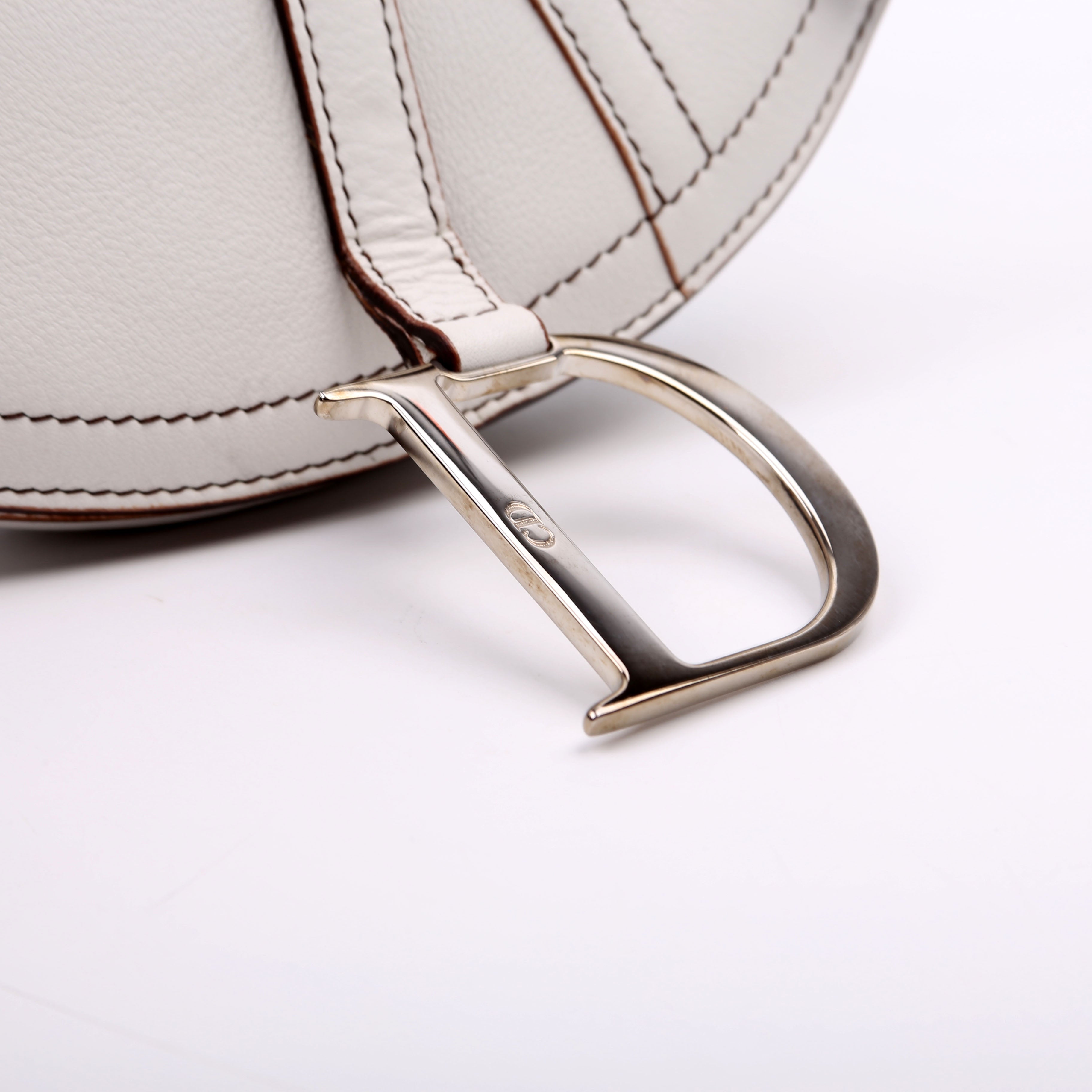 Baudrier Saddle Bag Leather White
