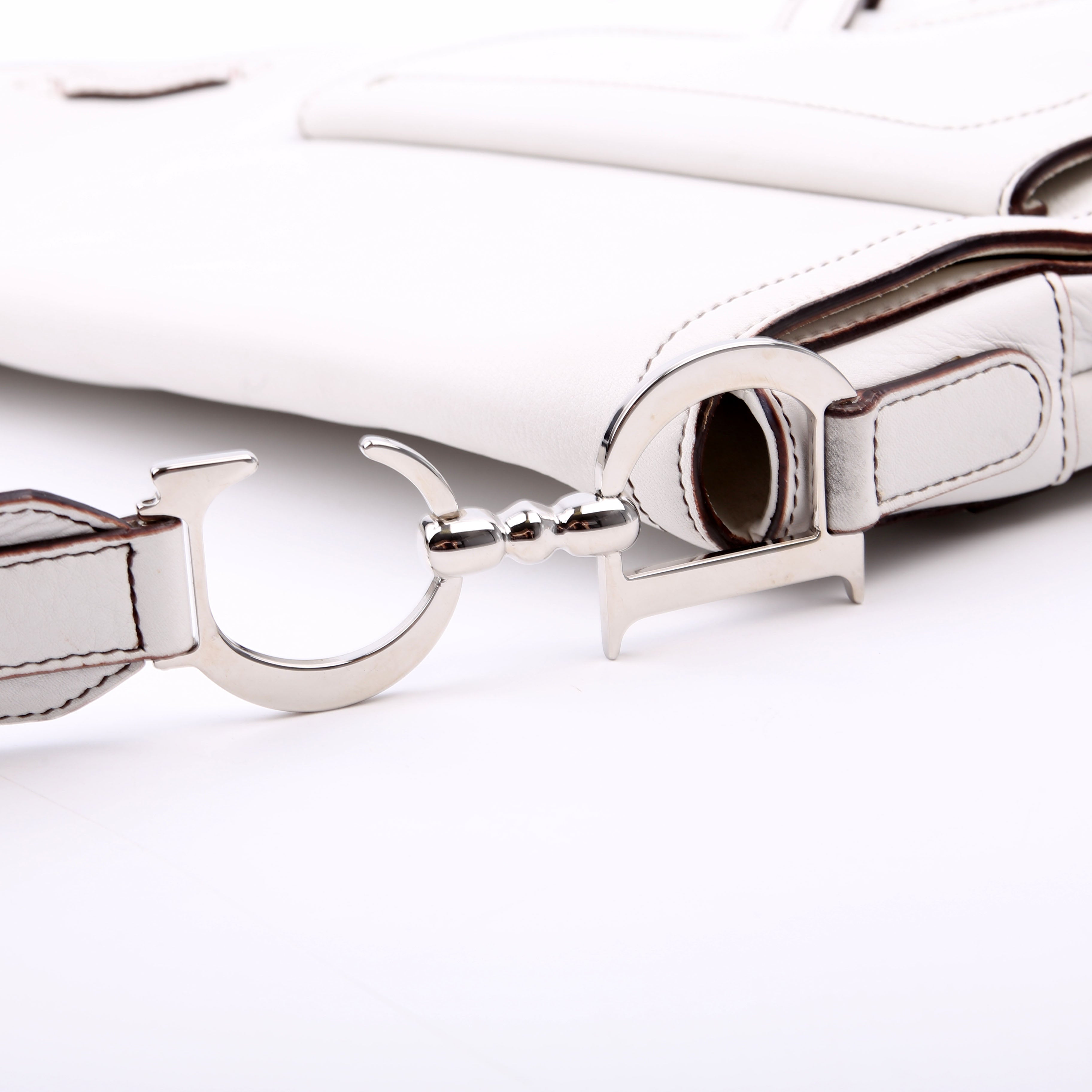 Baudrier Saddle Bag Leather White