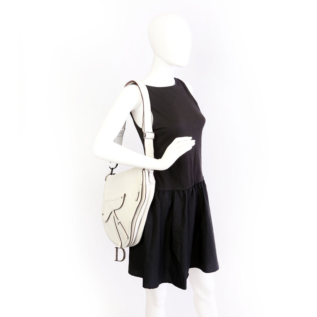 Baudrier Saddle Bag Leather White