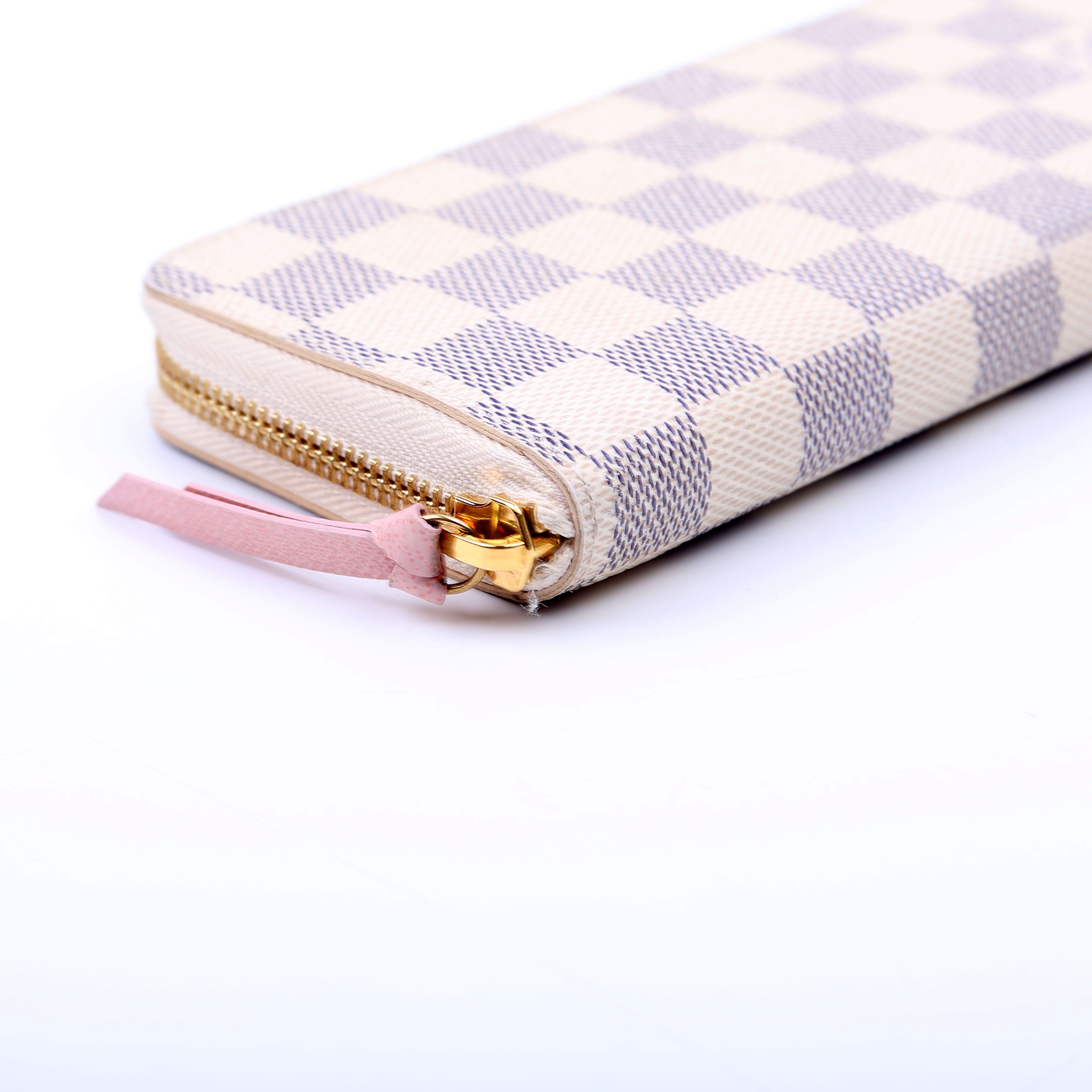 Clemence Wallet Damier Azur Pink