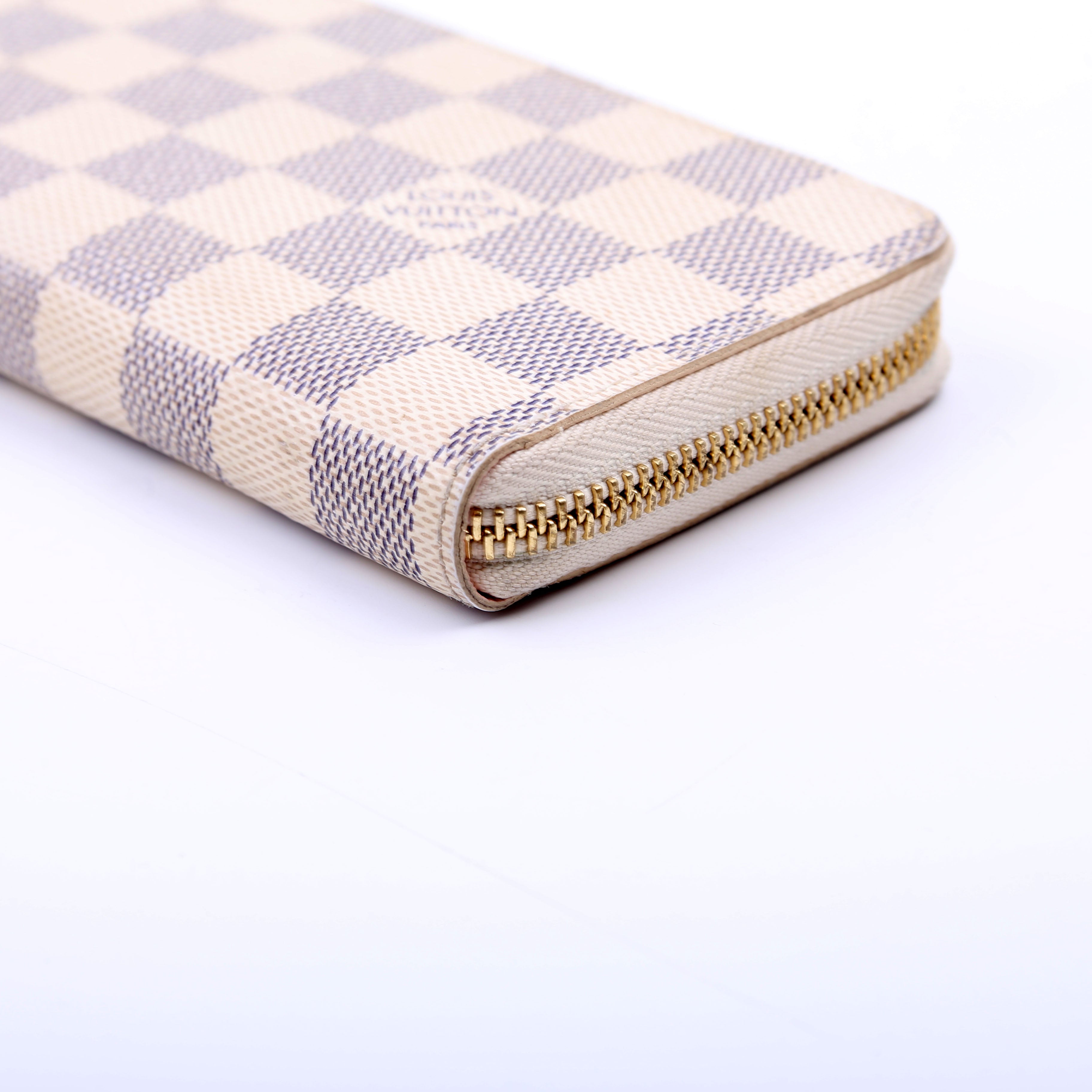 Clemence Wallet Damier Azur Pink