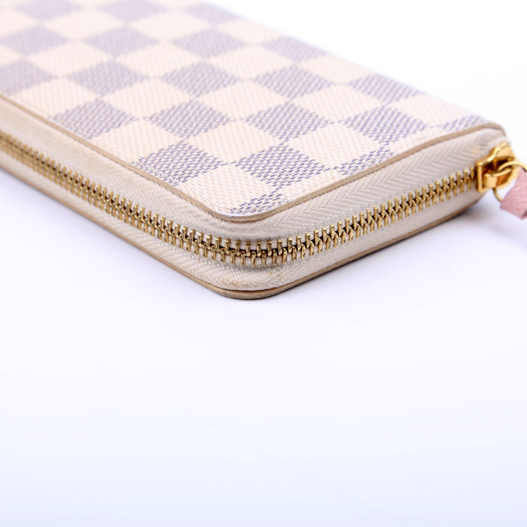 Clemence Wallet Damier Azur Pink