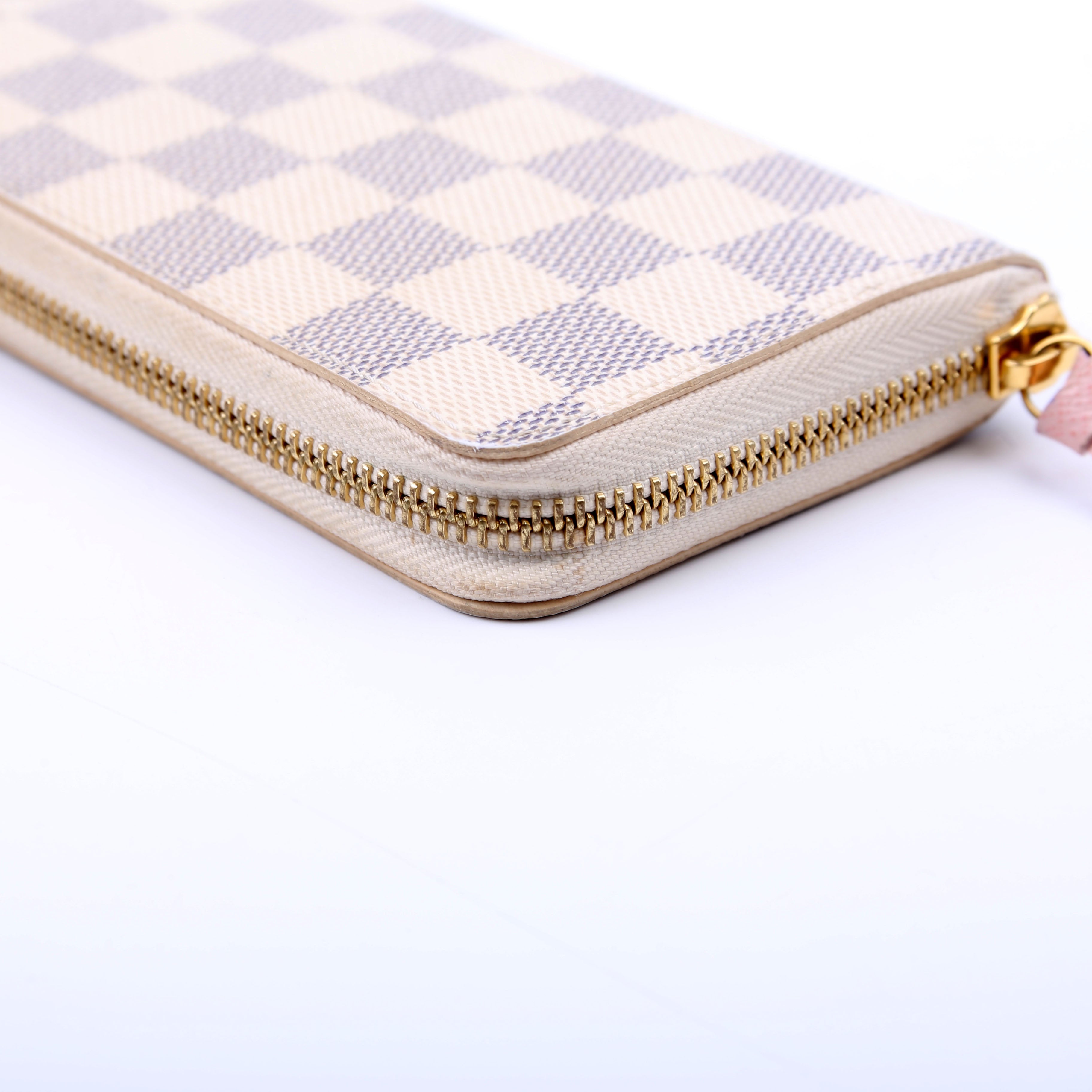 Clemence Wallet Damier Azur Pink