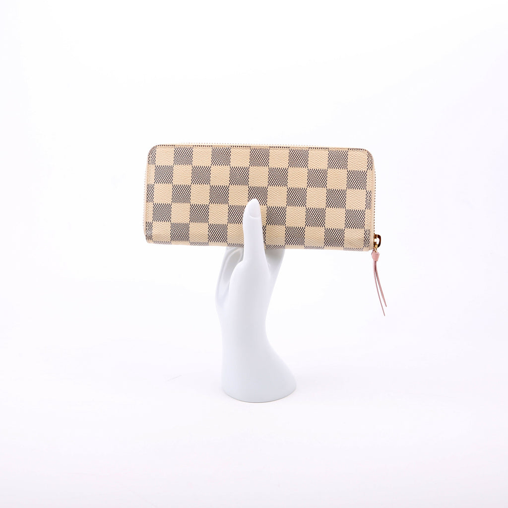Clemence Wallet Damier Azur Pink