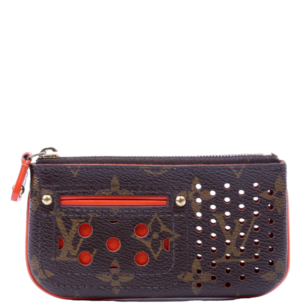 Pochette Cles Monogram Perforated Orange