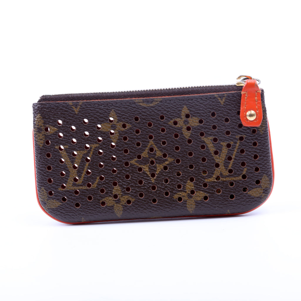 Pochette Cles Monogram Perforated Orange