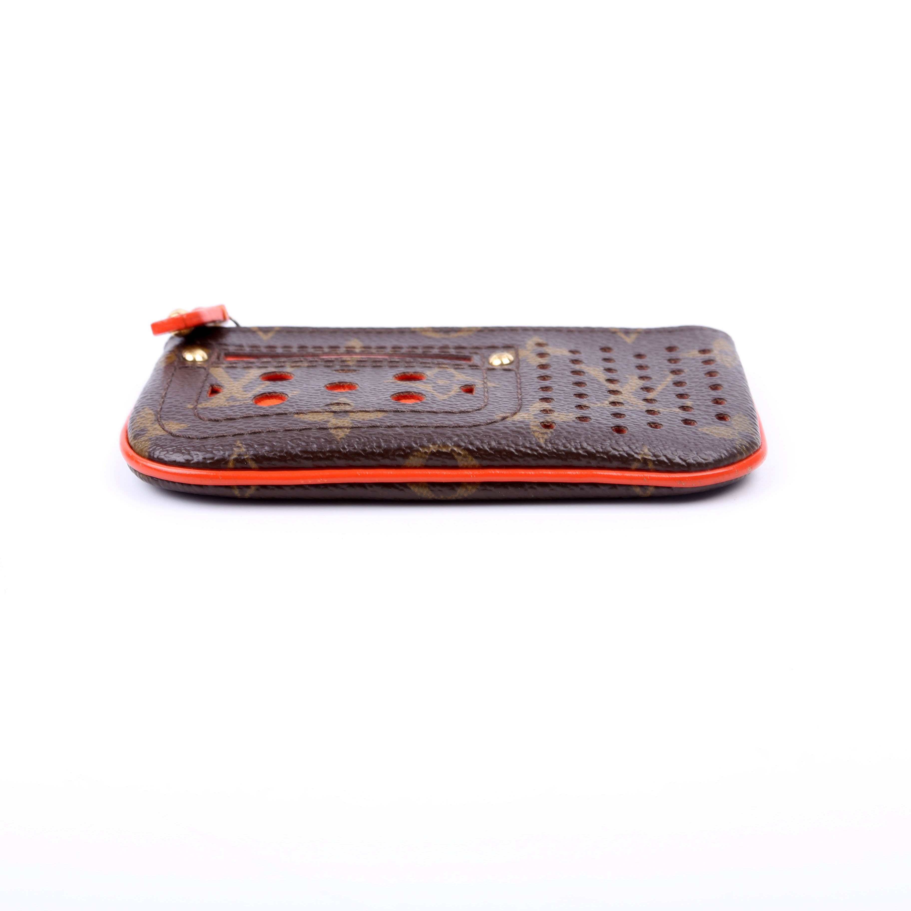 Pochette Cles Monogram Perforated Orange