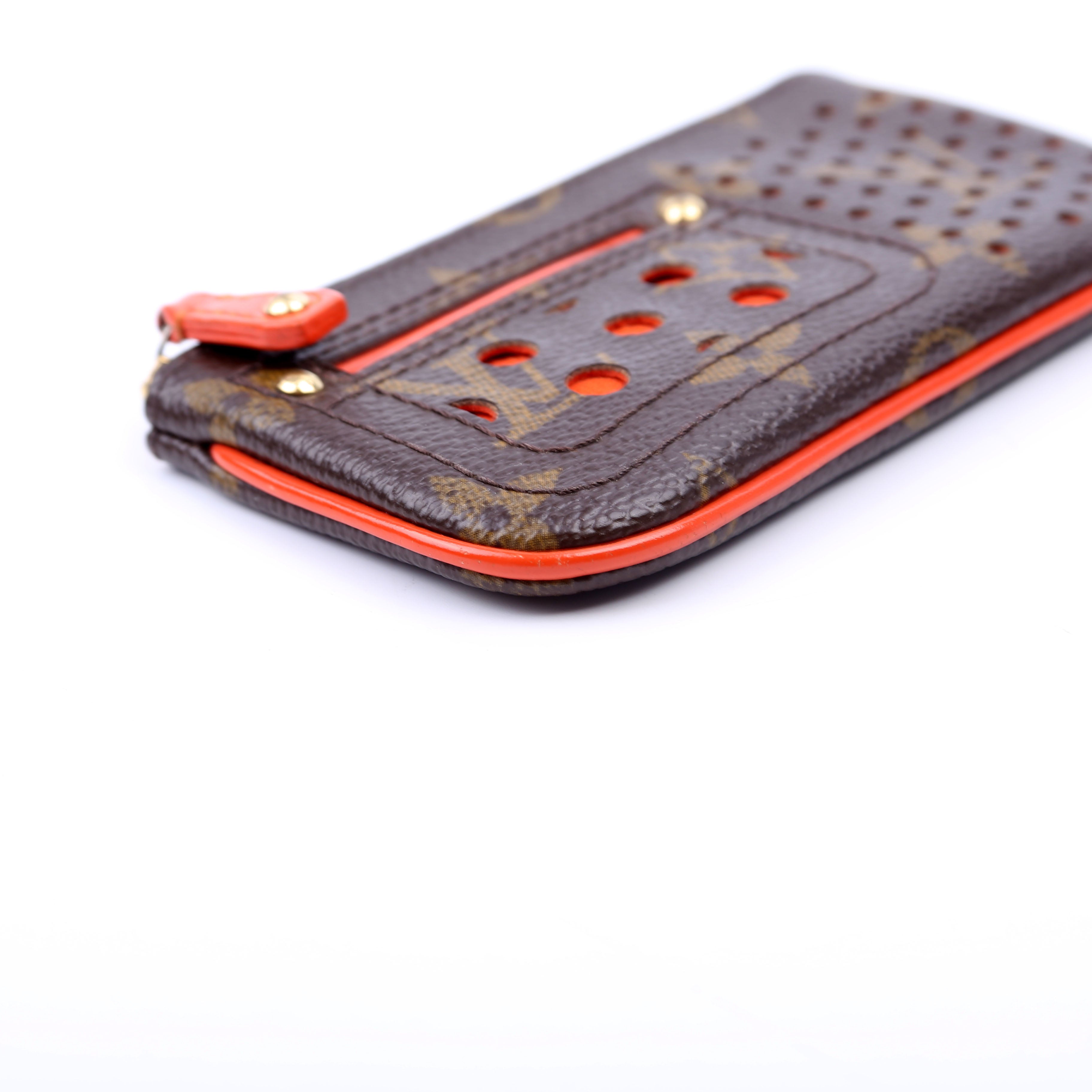 Pochette Cles Monogram Perforated Orange