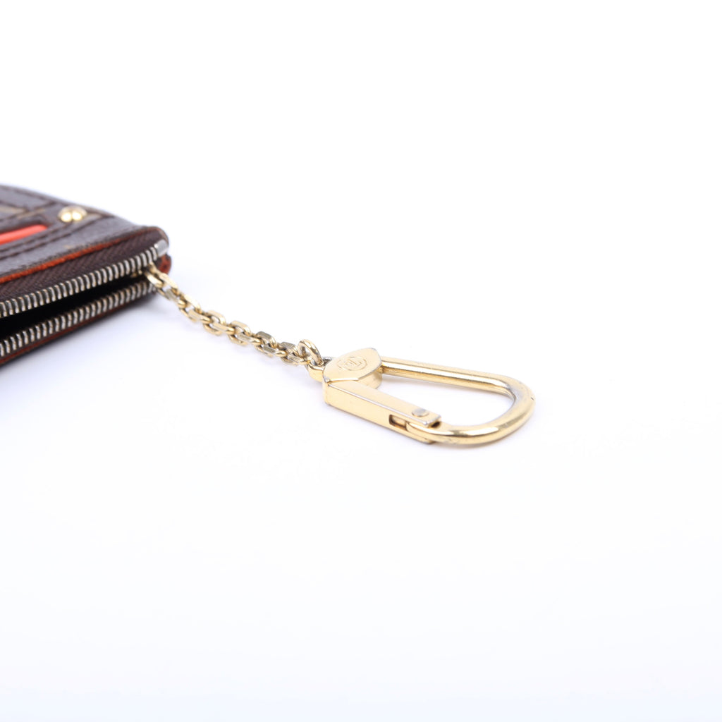 Pochette Cles Monogram Perforated Orange