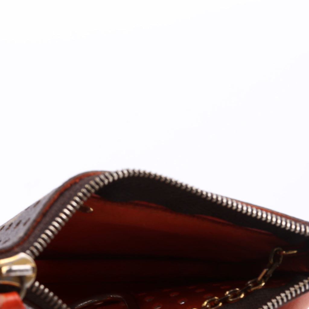 Pochette Cles Monogram Perforated Orange