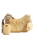1BH204 Raffia Re-Edition 2005 Shoulder Bag Tan
