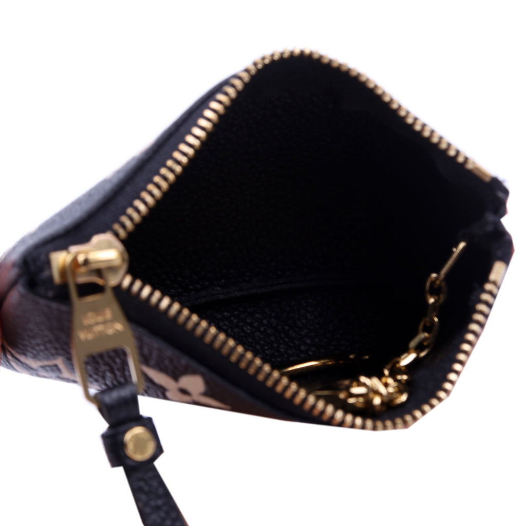 Pochette Cles New Model Bicolor Empreinte Black