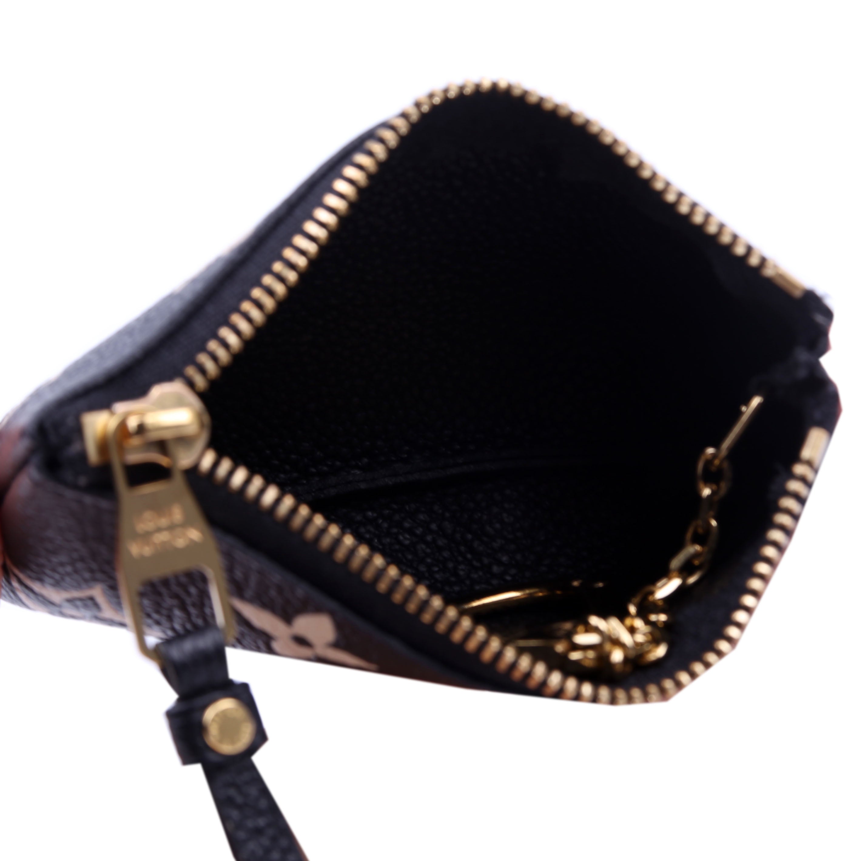 Pochette Cles New Model Bicolor Empreinte Black