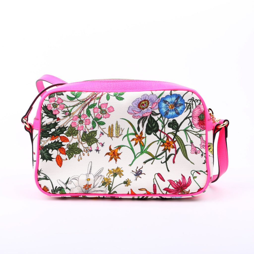 550147 Flora Canvas Crossbody Pink