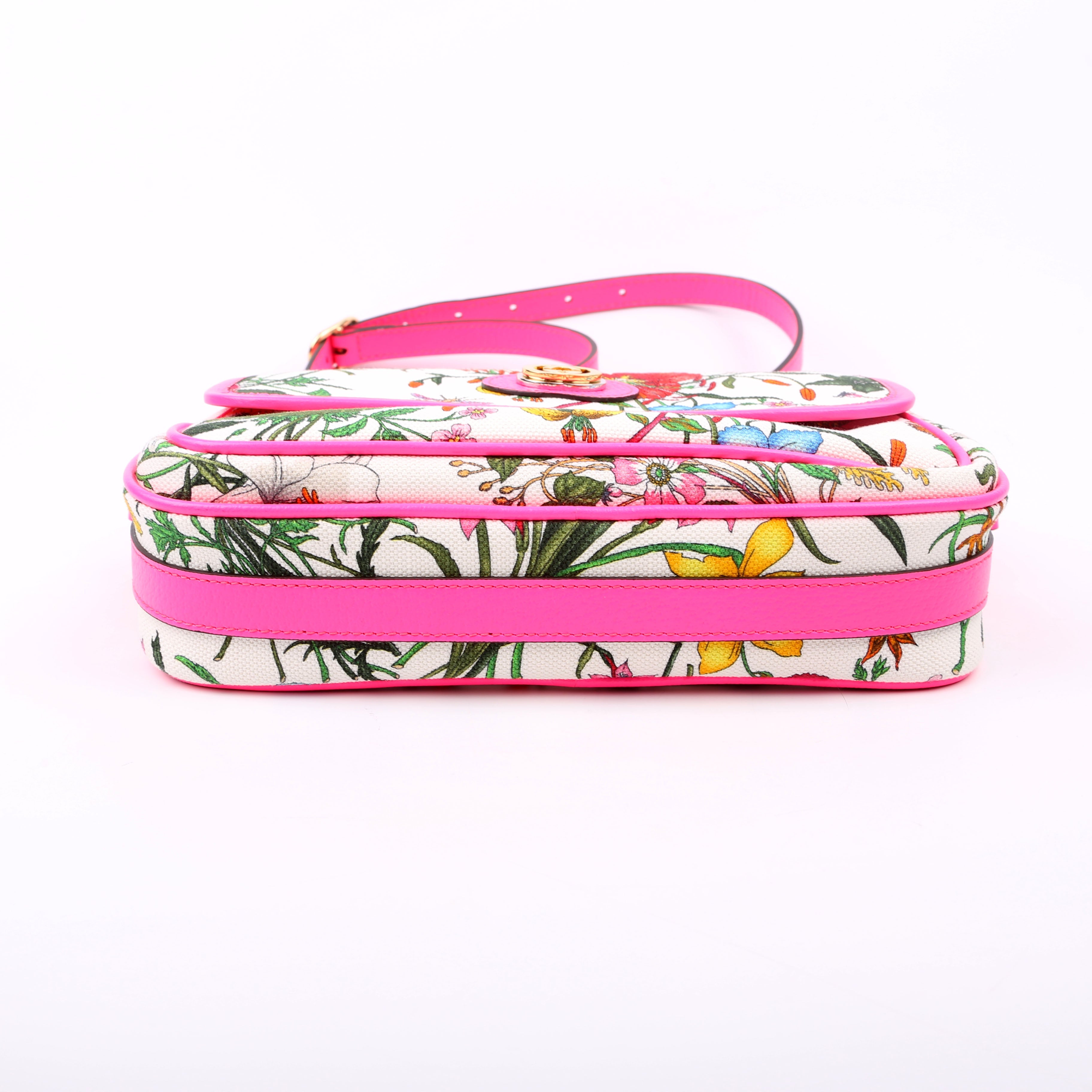 550147 Flora Canvas Crossbody Pink