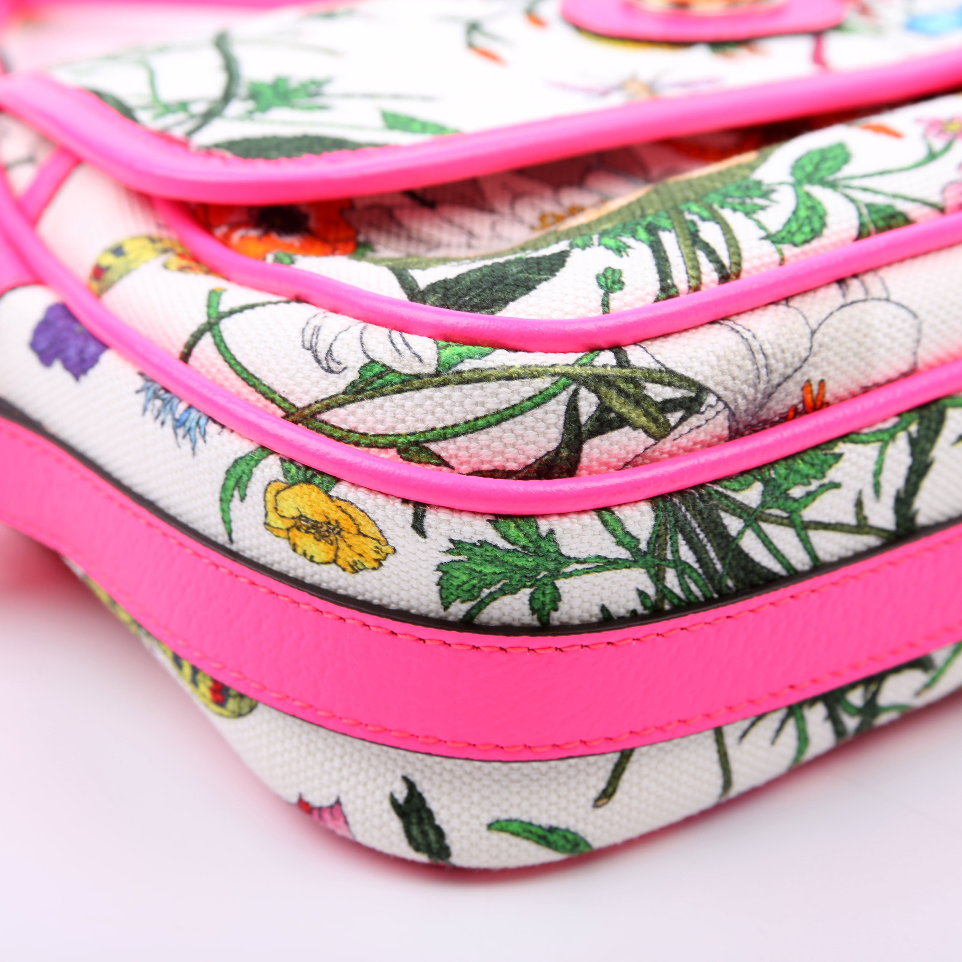 550147 Flora Canvas Crossbody Pink