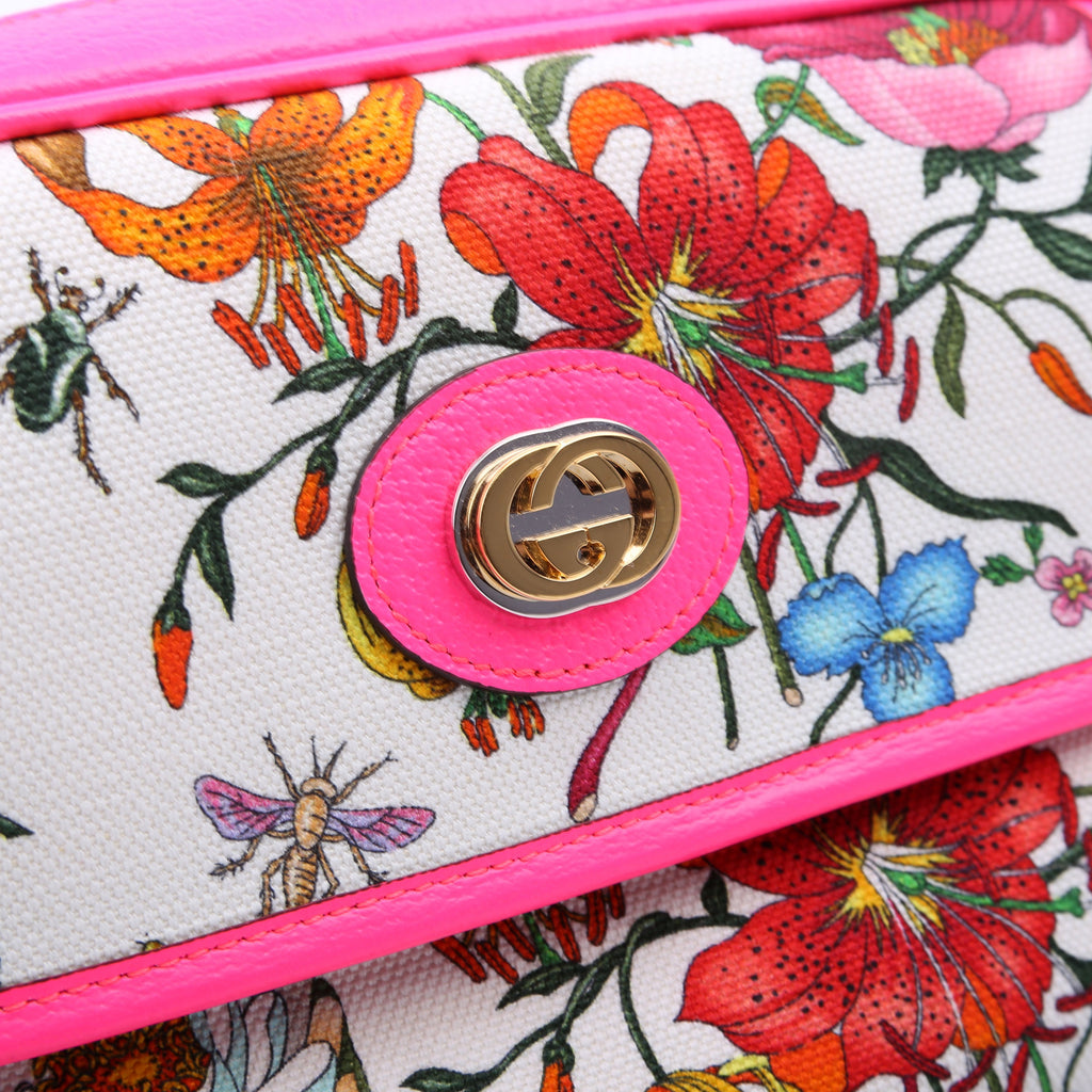 550147 Flora Canvas Crossbody Pink