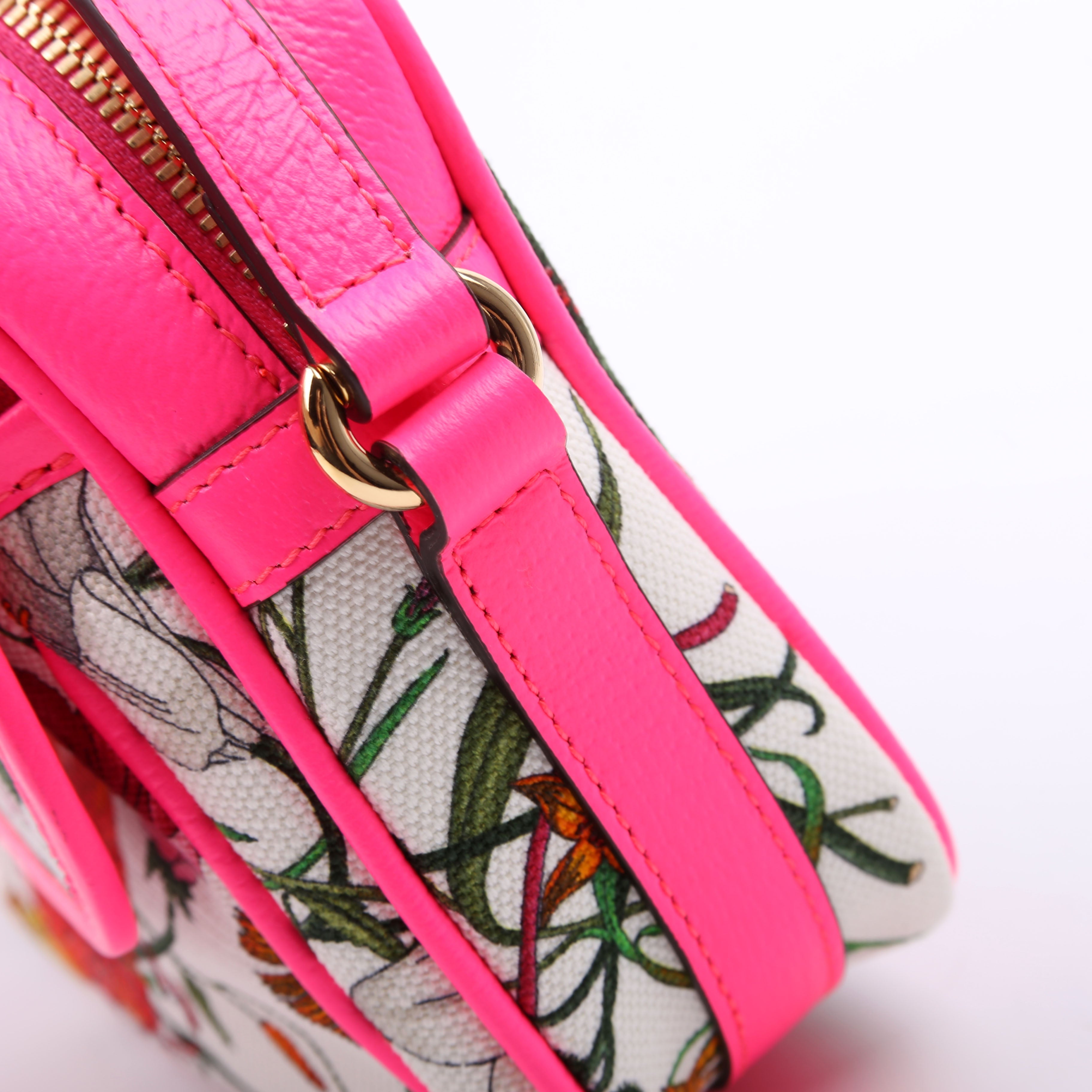 550147 Flora Canvas Crossbody Pink