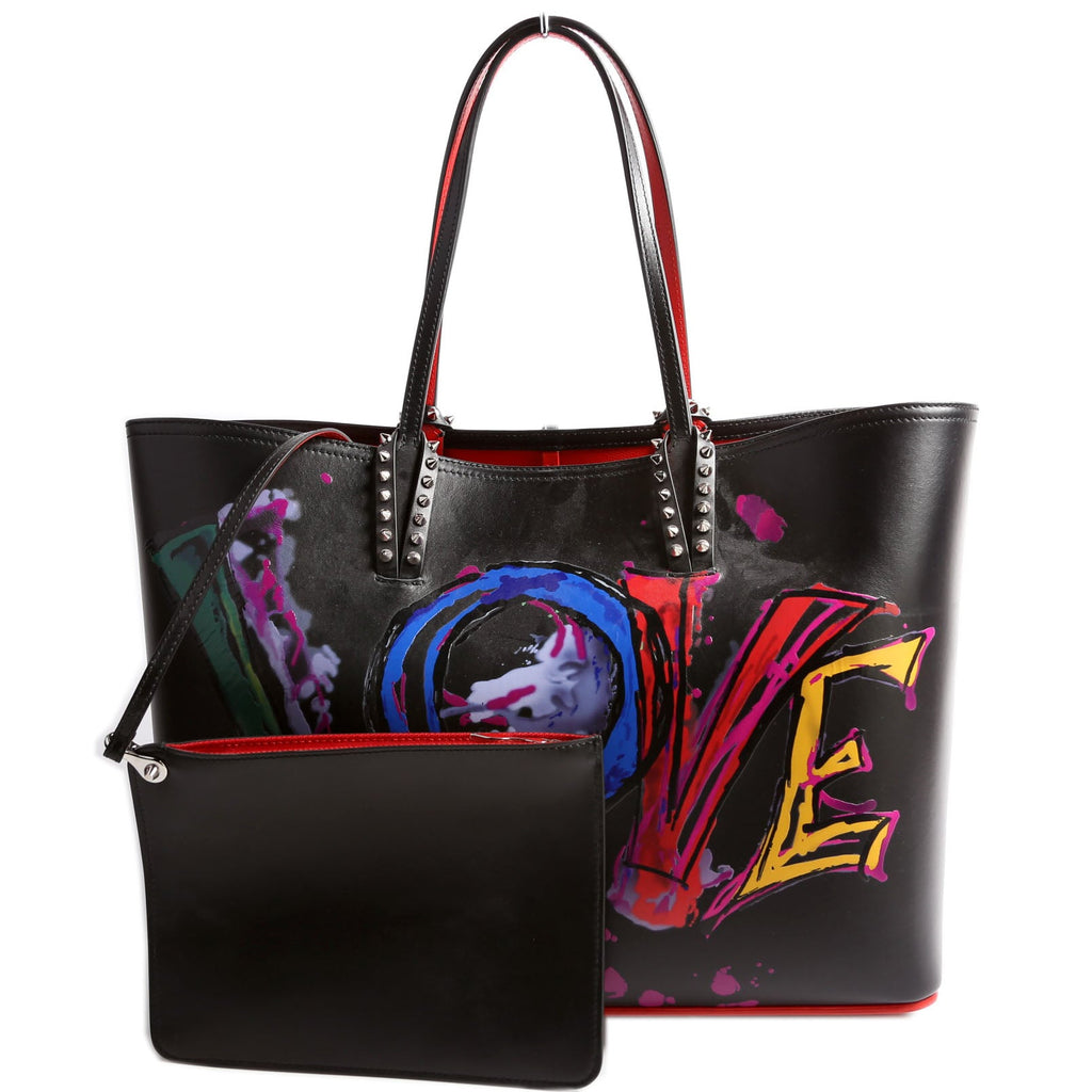 Cabata Love Tote With Pouch Leather Black/Multi
