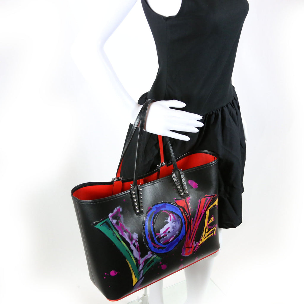 Cabata Love Tote With Pouch Leather Black/Multi