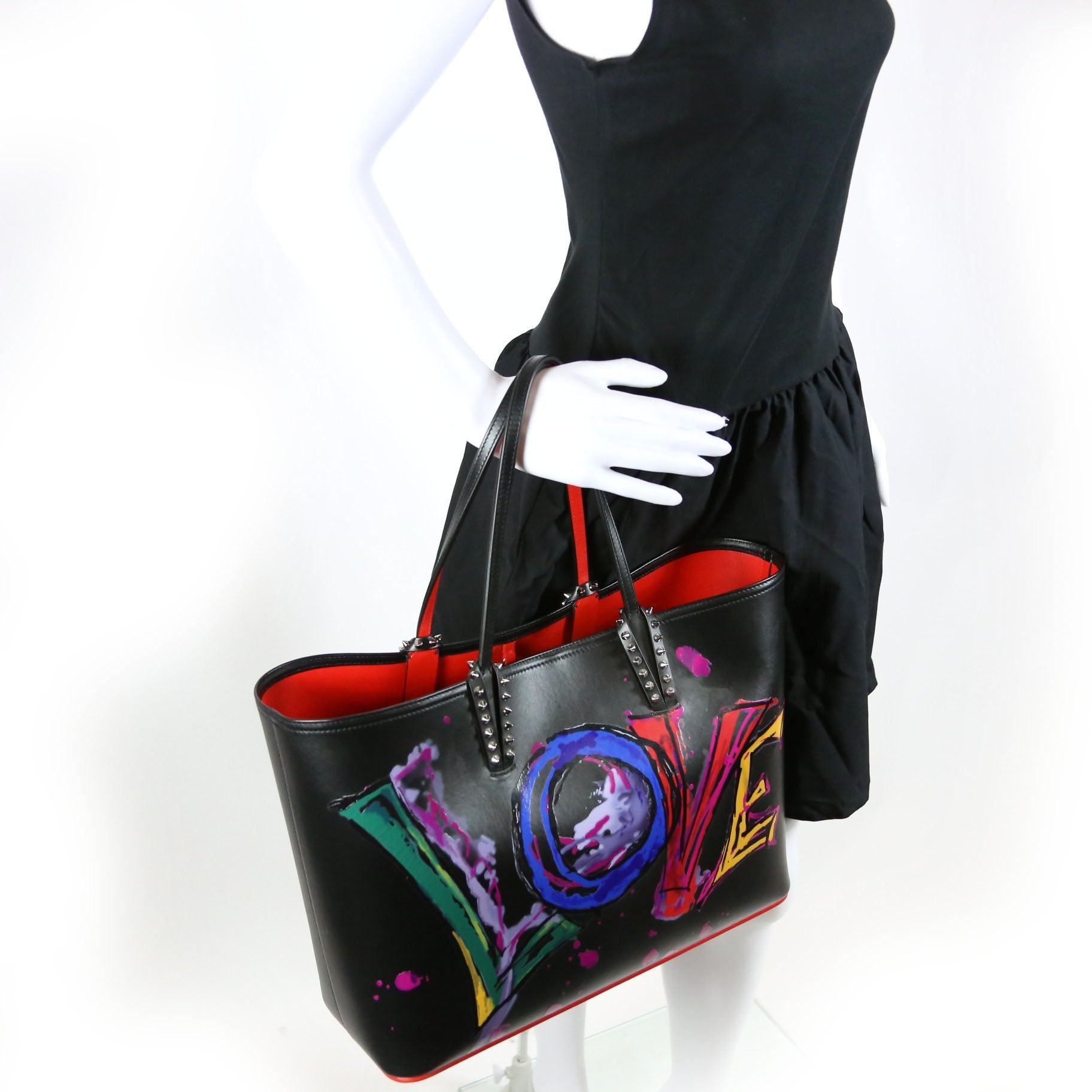 Cabata Love Tote With Pouch Leather Black/Multi