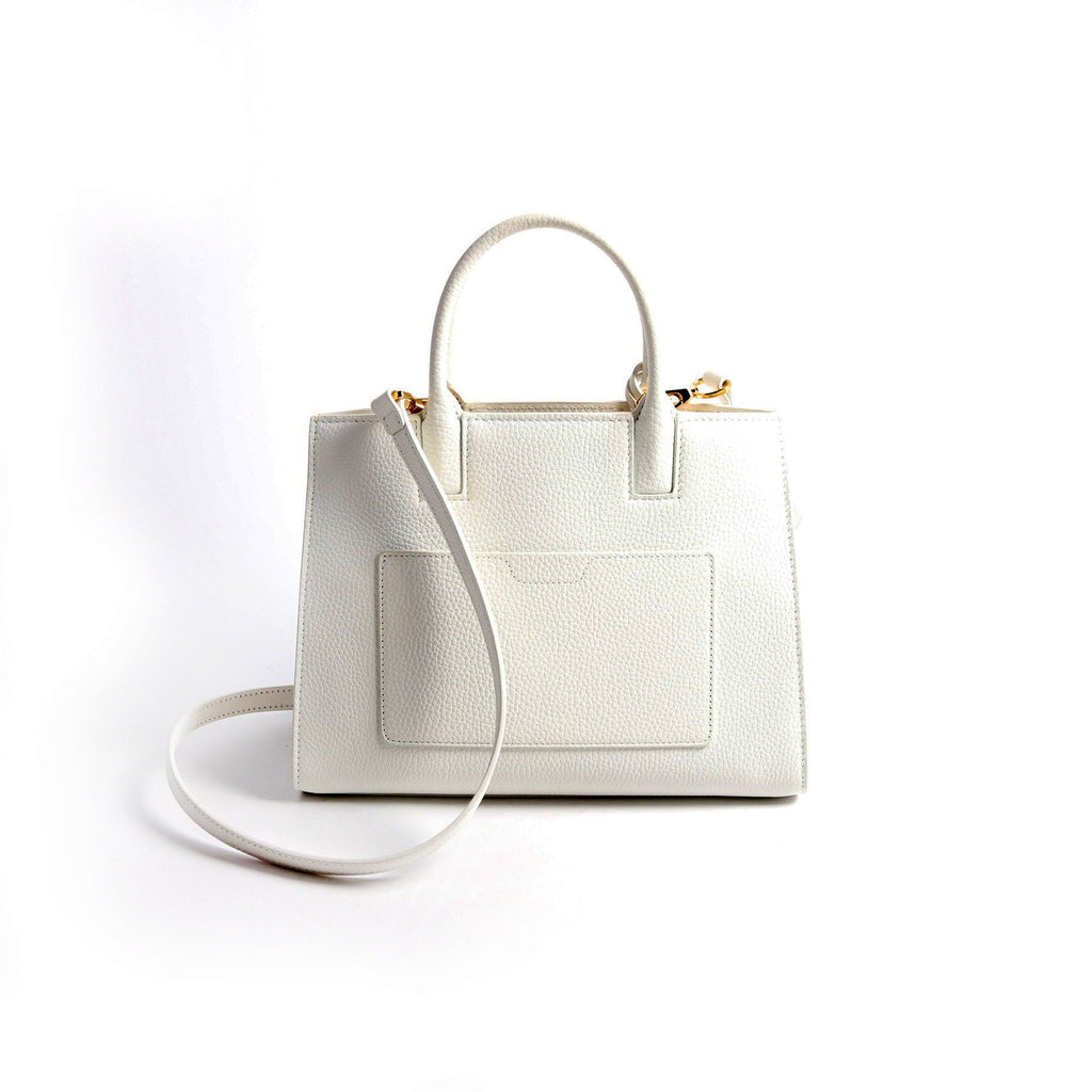 Mini Frances Tote Grain Leather White