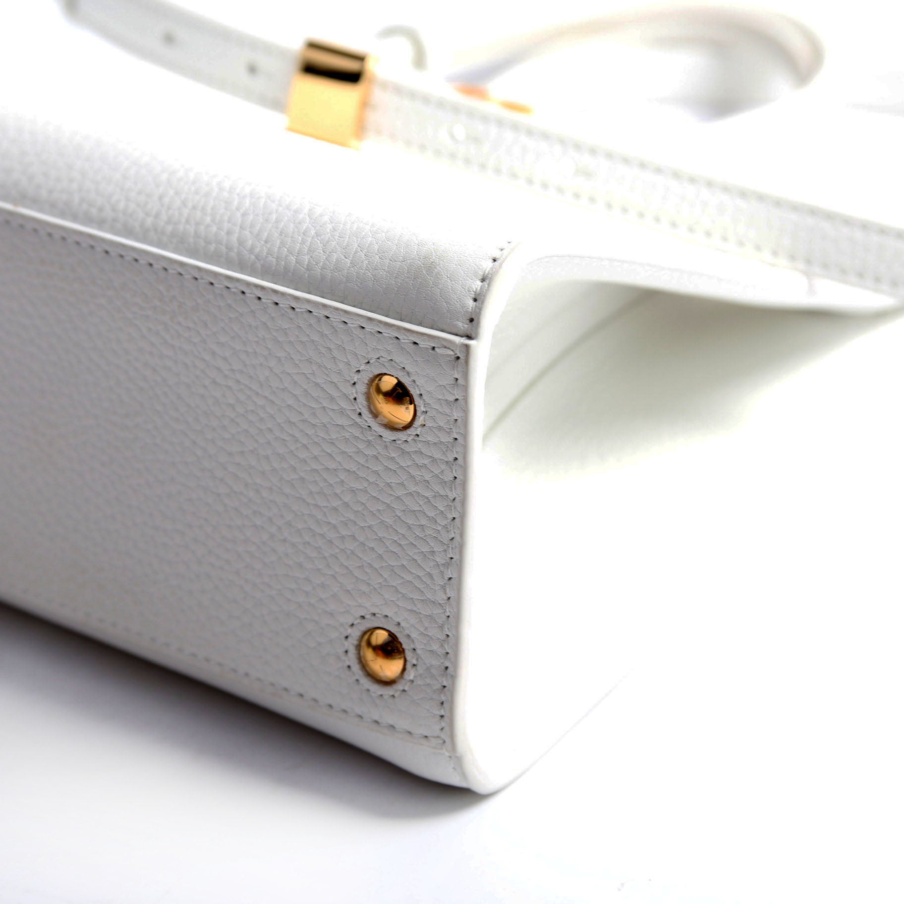 Mini Frances Tote Grain Leather White