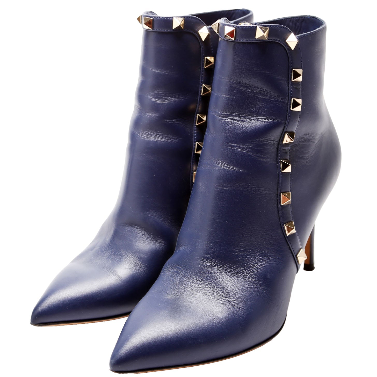 Rockstud Ankle Boots Size 37 Blue