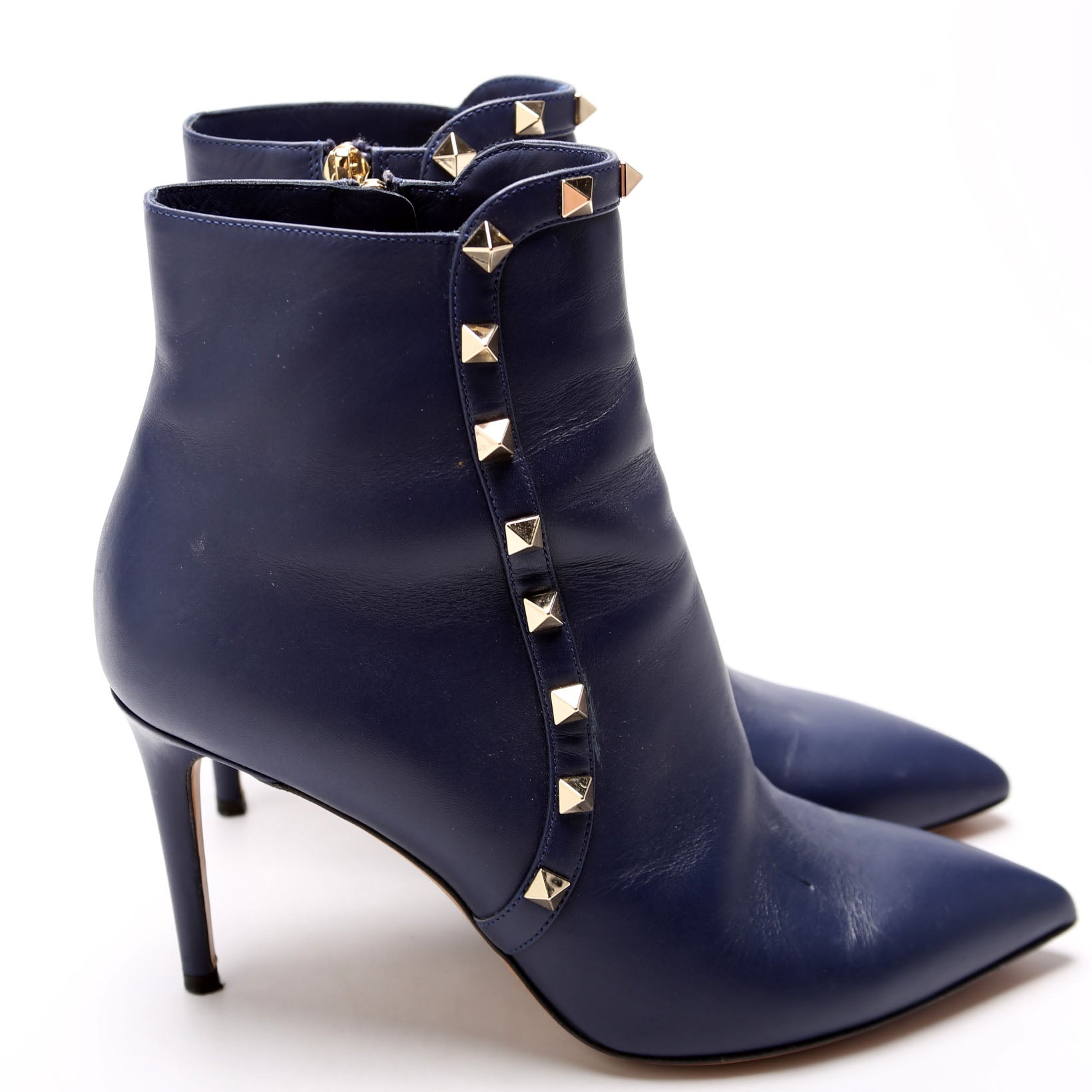 Rockstud Ankle Boots Size 37 Blue