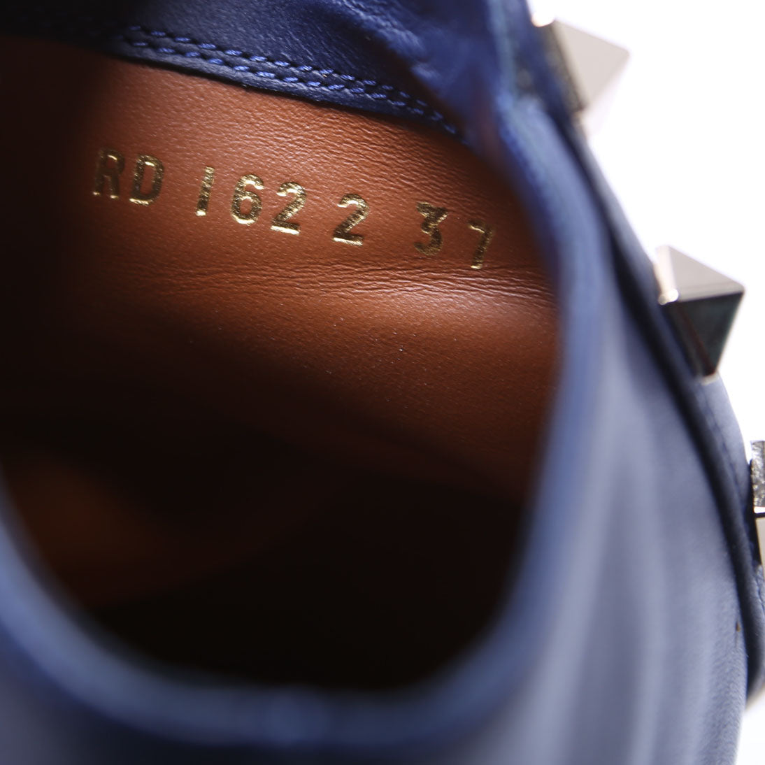 Rockstud Ankle Boots Size 37 Blue