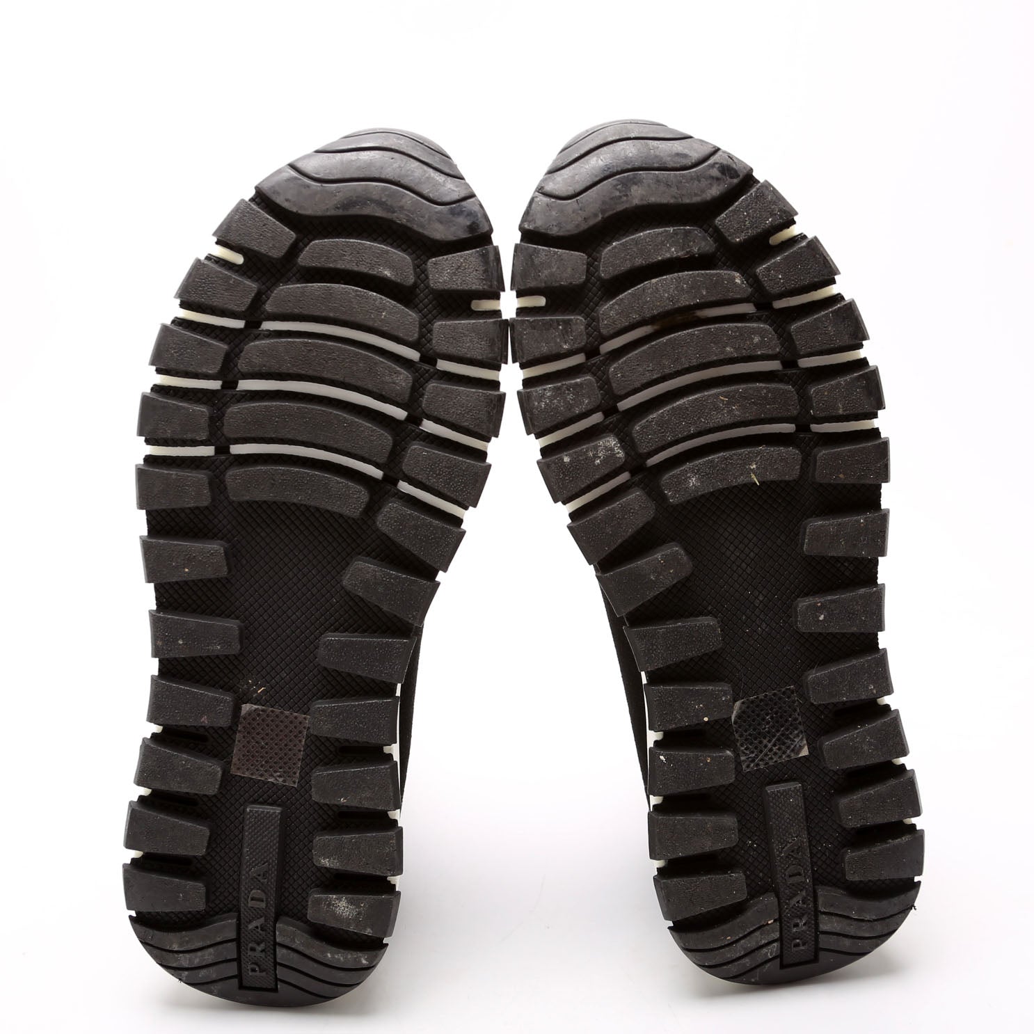 Knit Fabric Sneakers Size 37 Black