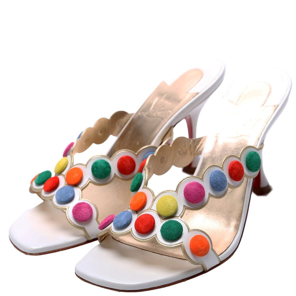 Smarta Polka Dot Sandal Heels 85mm Size 37 Multicolor