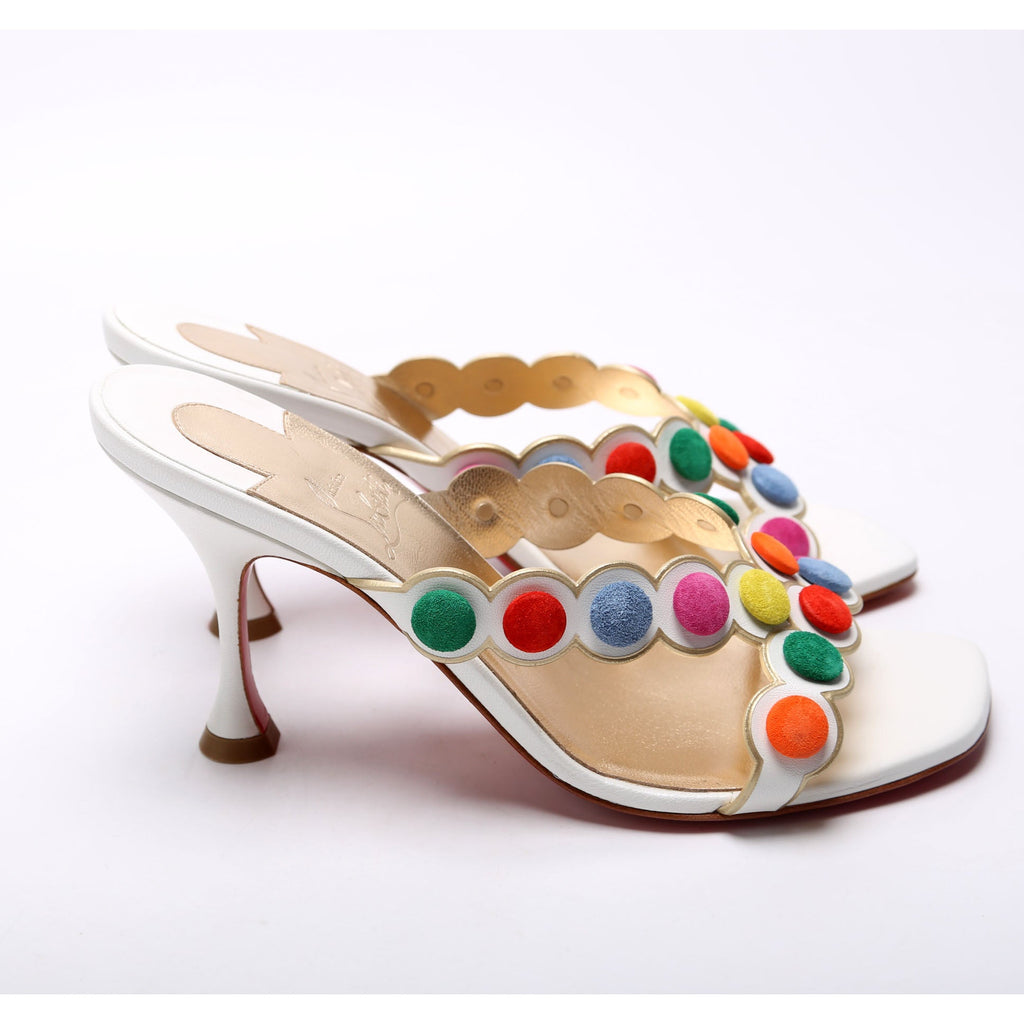 Smarta Polka Dot Sandal Heels 85mm Size 37 Multicolor