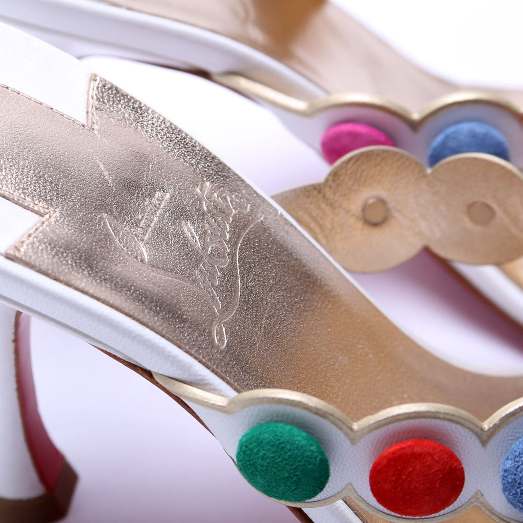 Smarta Polka Dot Sandal Heels 85mm Size 37 Multicolor