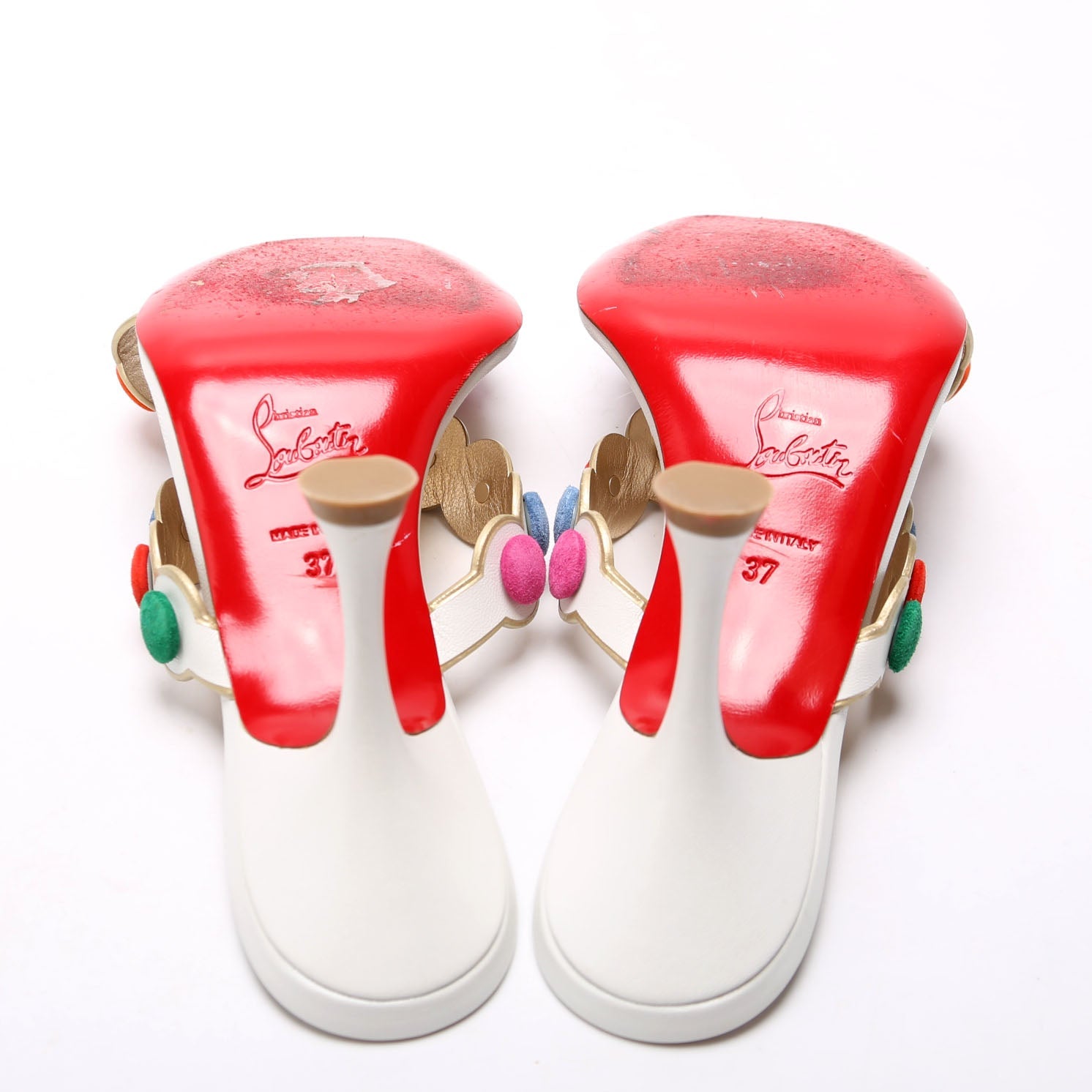 Smarta Polka Dot Sandal Heels 85mm Size 37 Multicolor