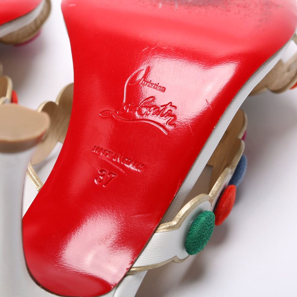Smarta Polka Dot Sandal Heels 85mm Size 37 Multicolor