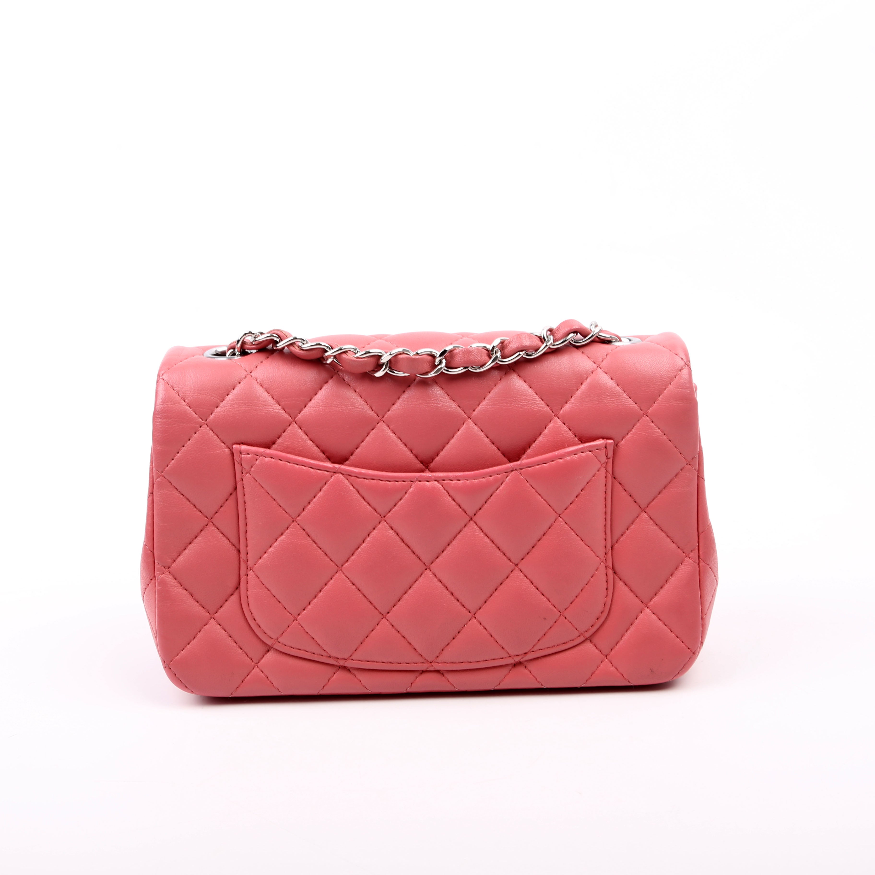 Classic Flap Mini Rectangle Lambskin Pink 28M