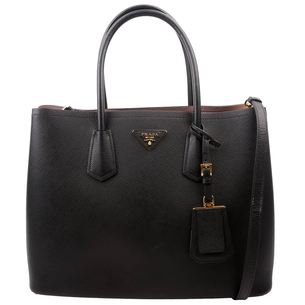 Saffiano Cuir Double Large Black