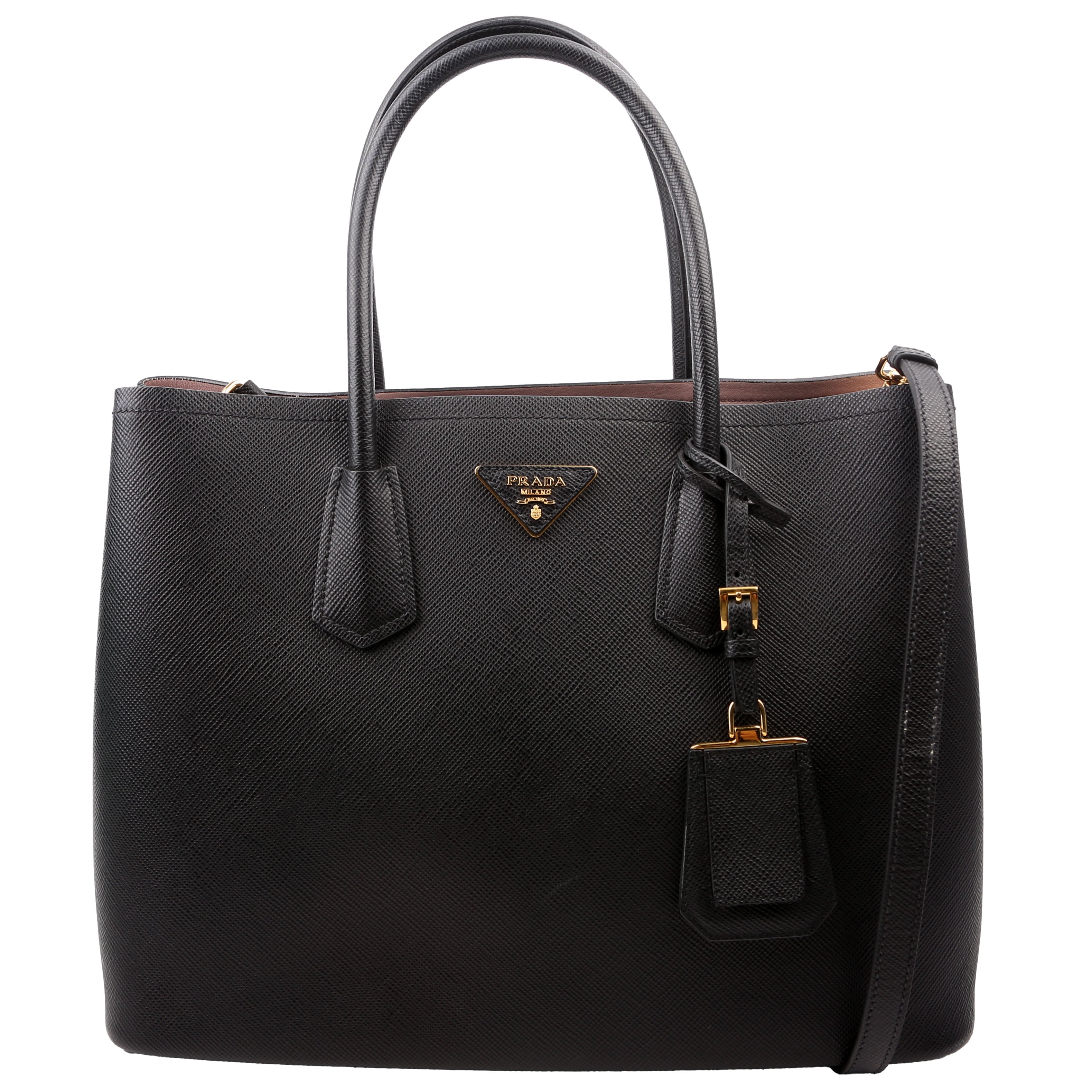Saffiano Cuir Double Large Black