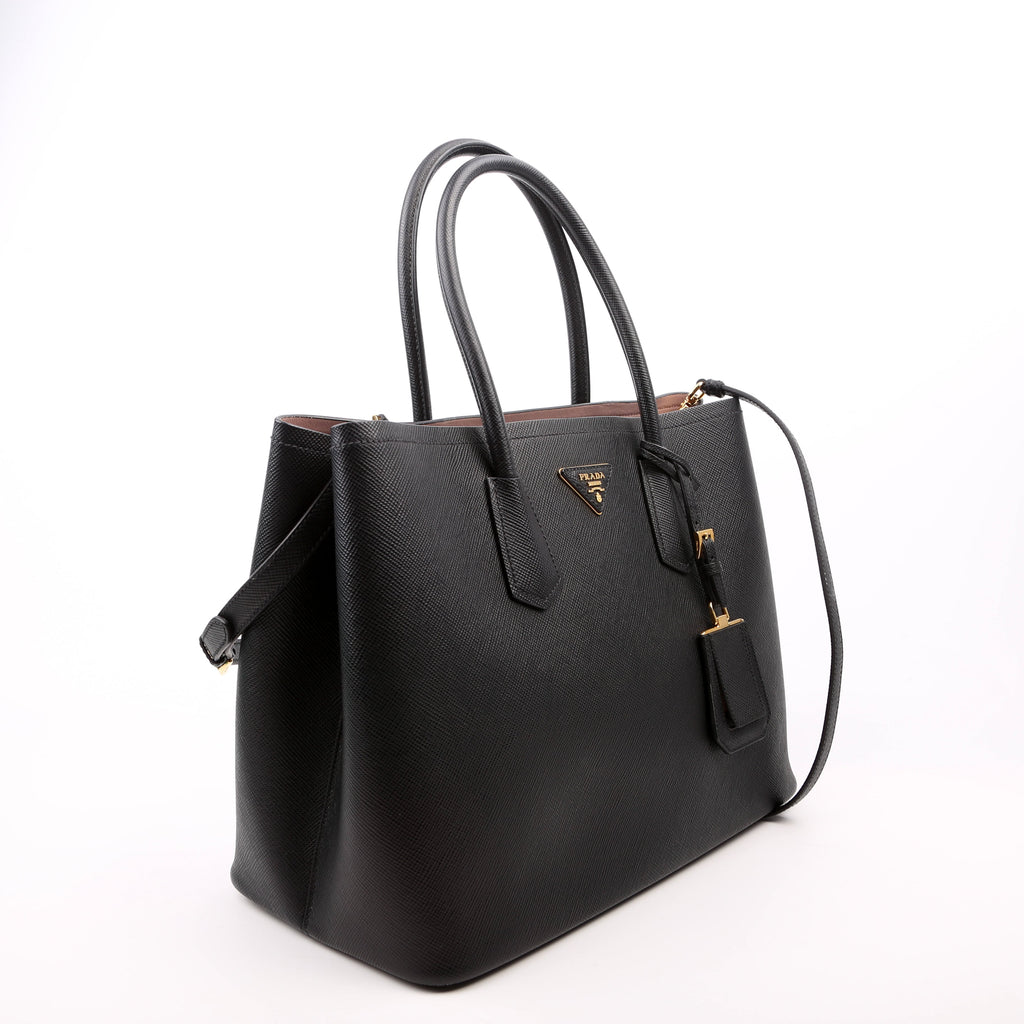 Saffiano Cuir Double Large Black