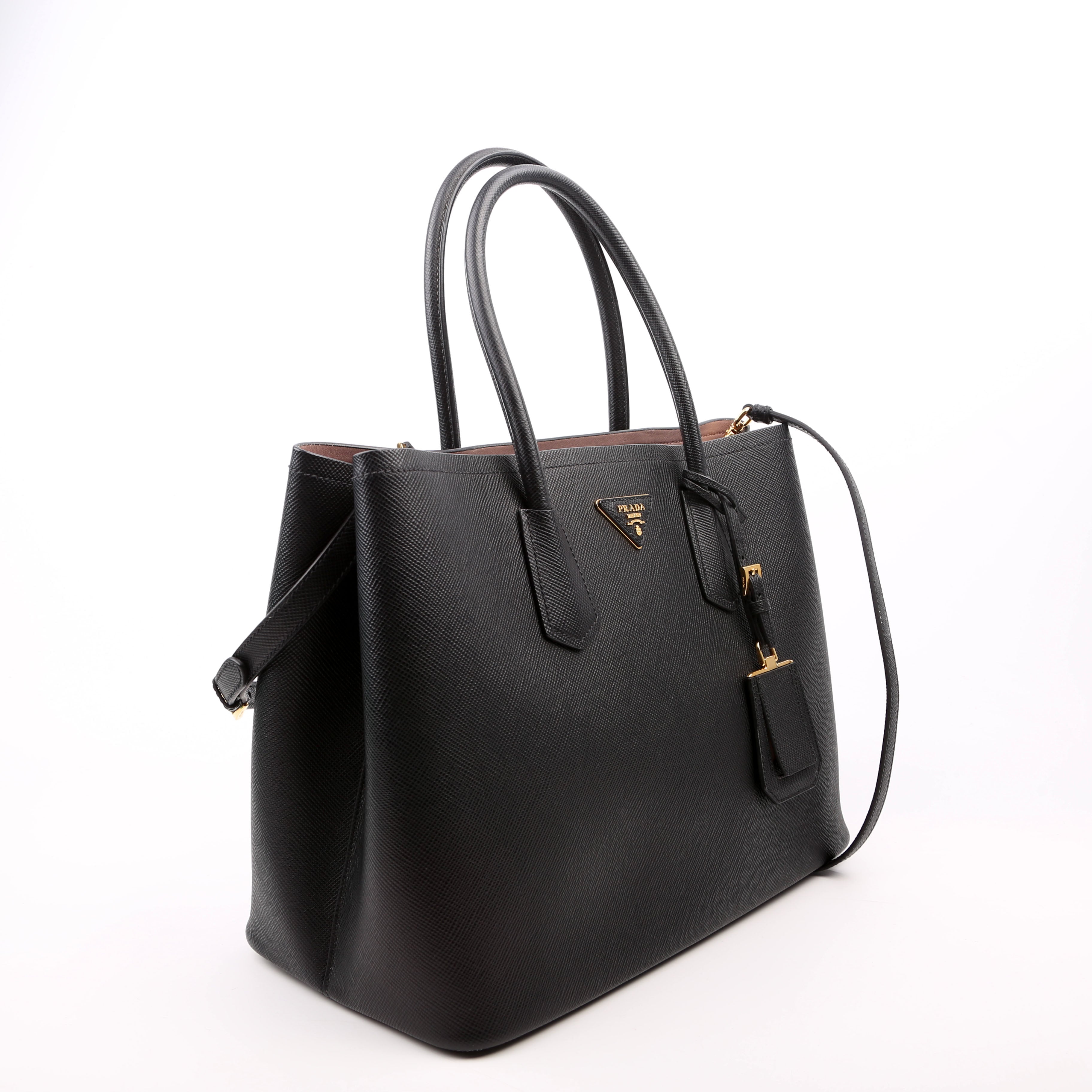 Saffiano Cuir Double Large Black