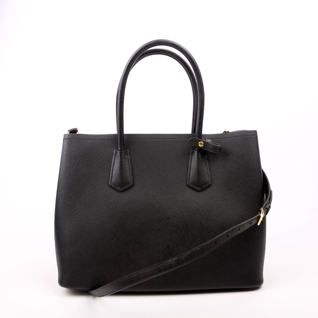 Saffiano Cuir Double Large Black