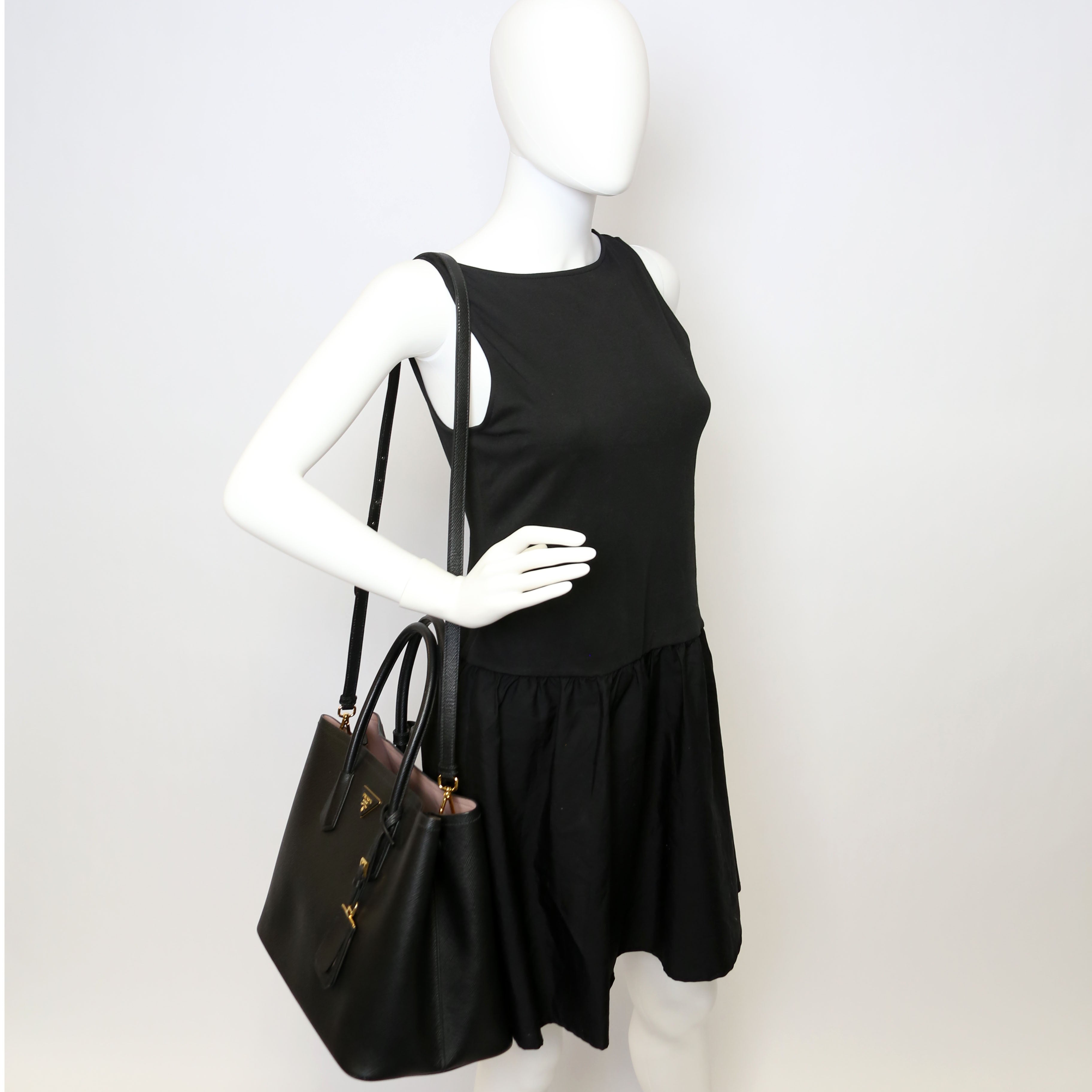 Saffiano Cuir Double Large Black