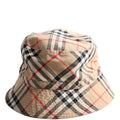Kids Check Bucket Hat Size Large Beige