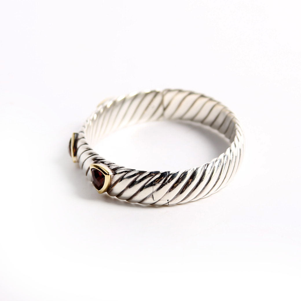 Hampton Bangle Bracelet Garnet/925/750