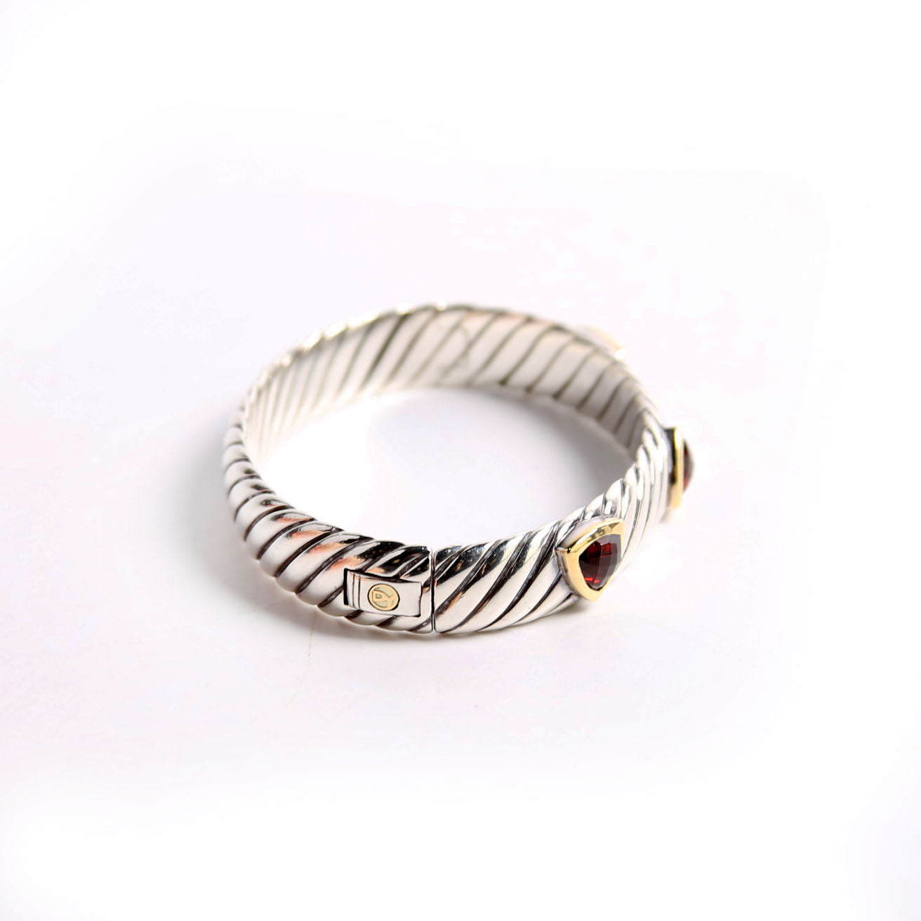 Hampton Bangle Bracelet Garnet/925/750