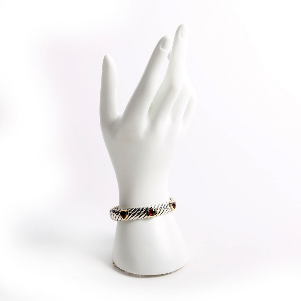 Hampton Bangle Bracelet Garnet/925/750