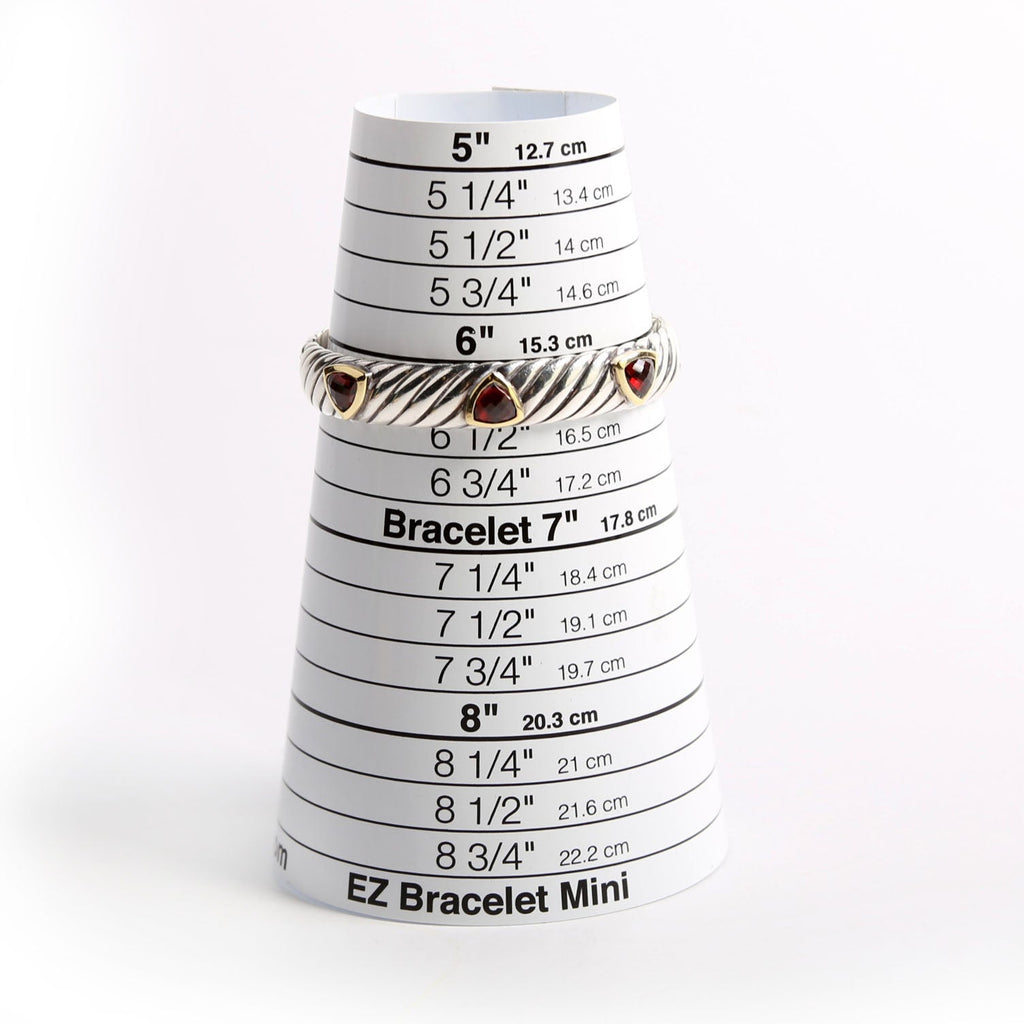 Hampton Bangle Bracelet Garnet/925/750