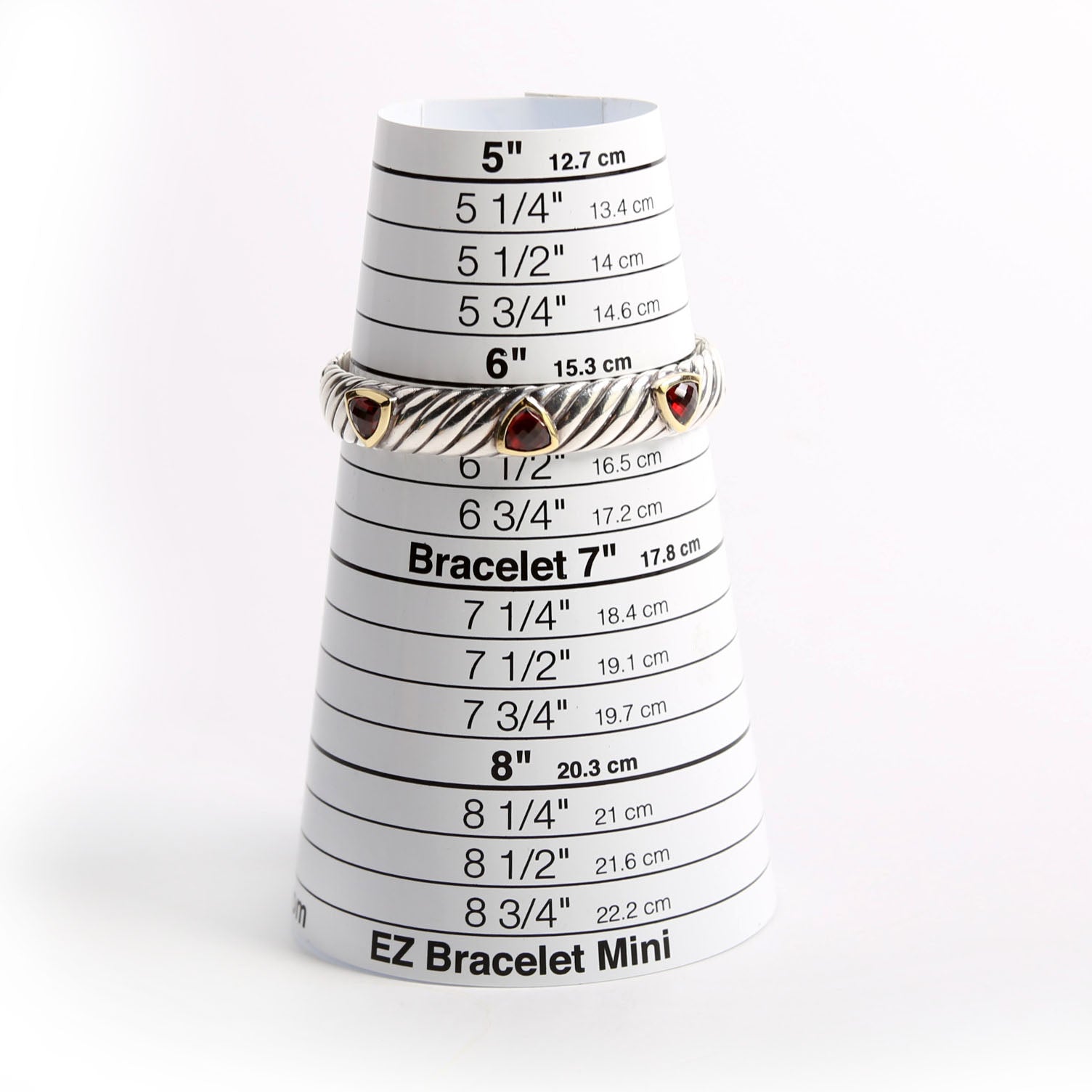 Hampton Bangle Bracelet Garnet/925/750