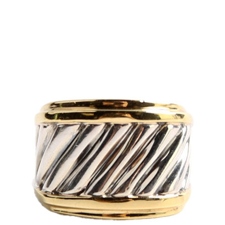 Cable Cigar Band Ring 925/750 Size 6